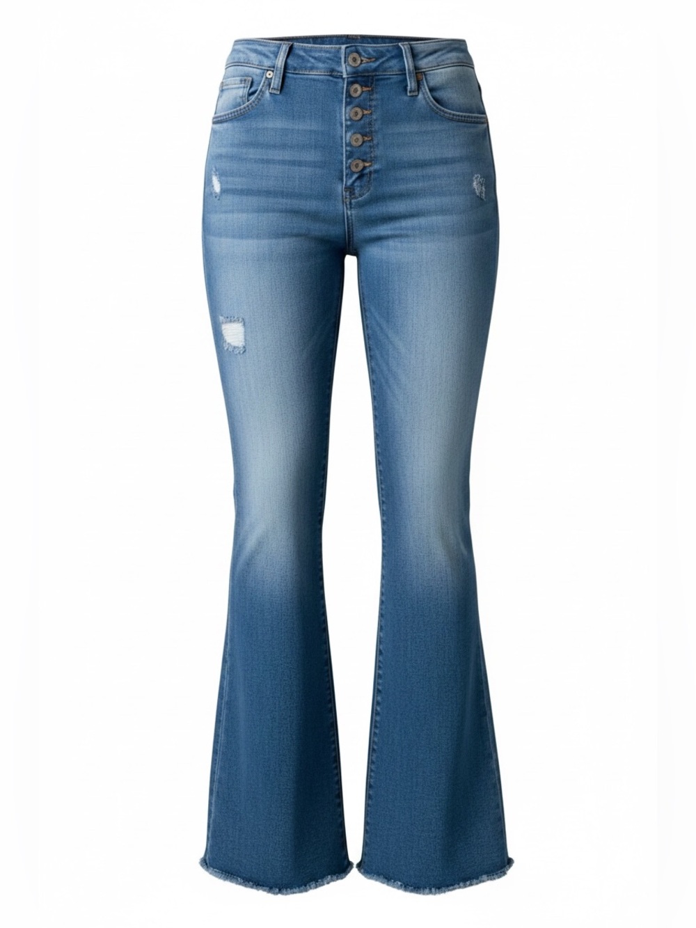 KanCan Jeans Curvy Flare Light Blue Jeans Size 27